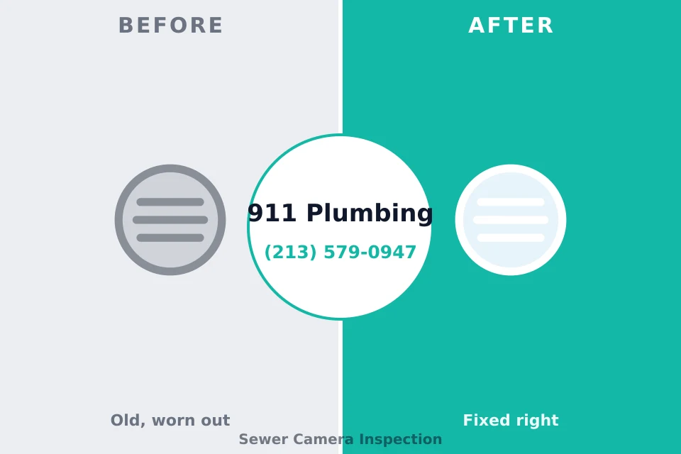 Before and after: plumbing repair Bala Cynwyd, PA